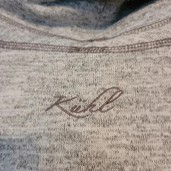 Kuhl Women's Lea Sweater Dress Size M Gray Cotton Long Sleeves Pockets Cowl Neck - Picture 7 of 12